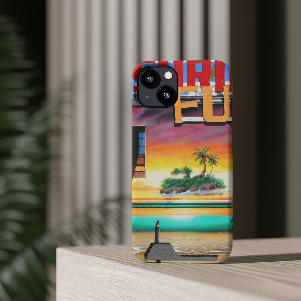 "Island Love" - Galaxy S22 S21 & iPhone 13 Case With Card Holder - Fry1Productions