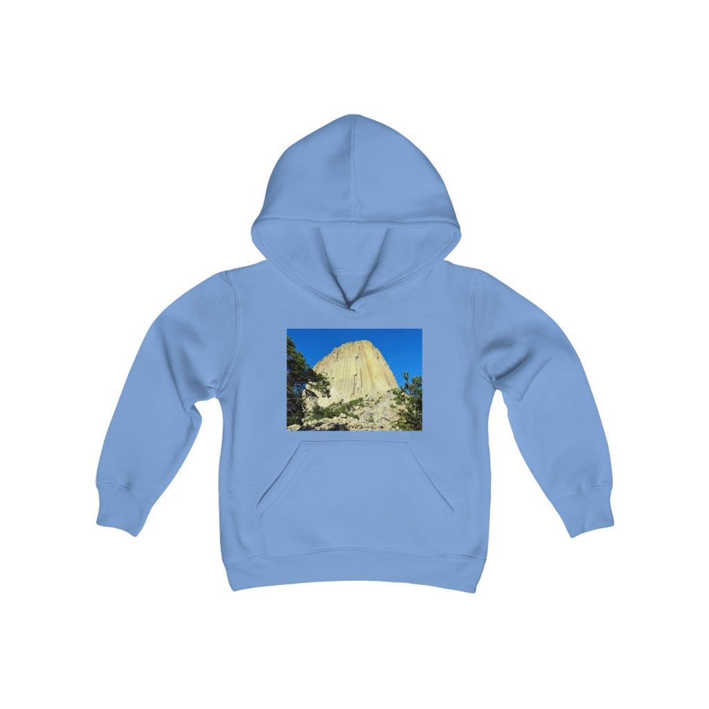 "Reaching Heaven" - Youth Heavy Blend Hooded Sweatshirt - Fry1Productions
