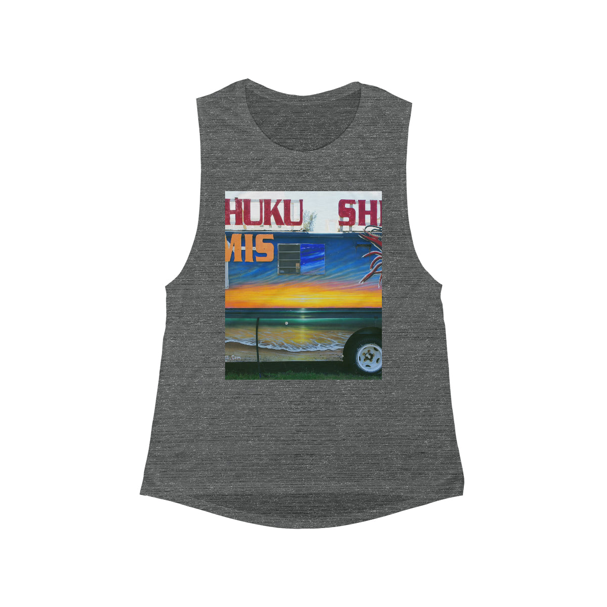 Fumis Aloha - Women's Flowy Scoop Muscle Tank - Fry1Productions