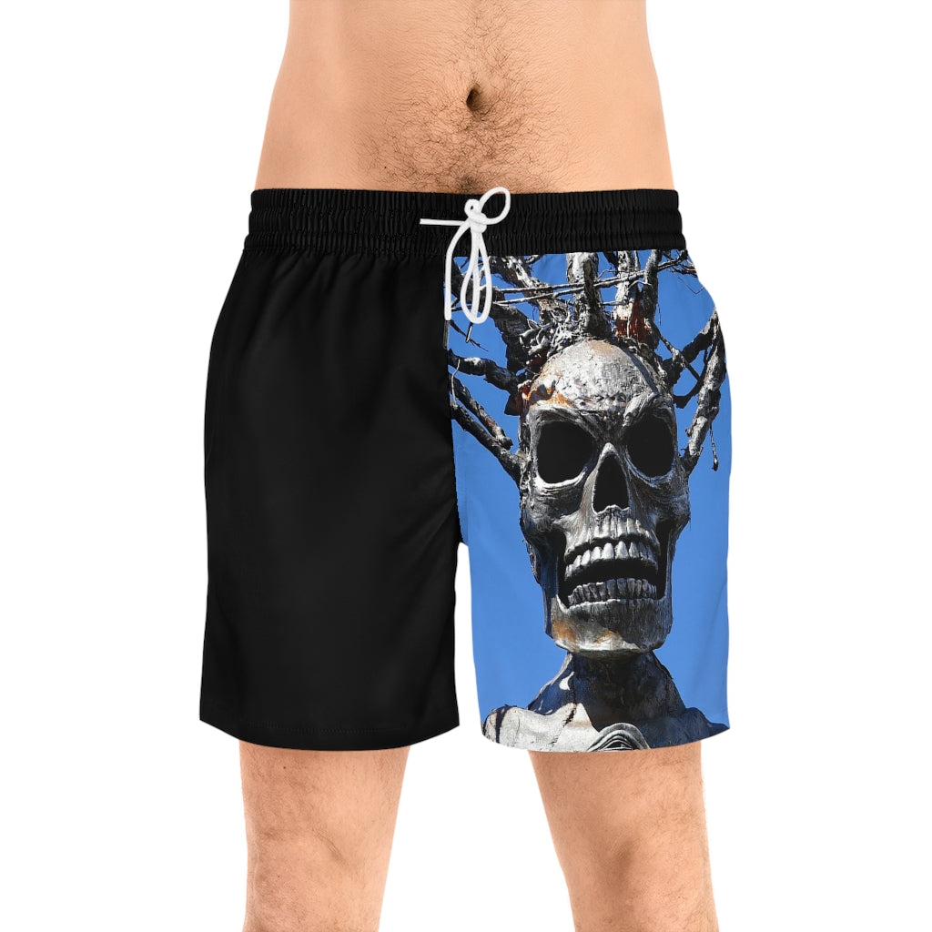 Skull Warriors - Men's Mid-Length Swim Shorts - Fry1Productions