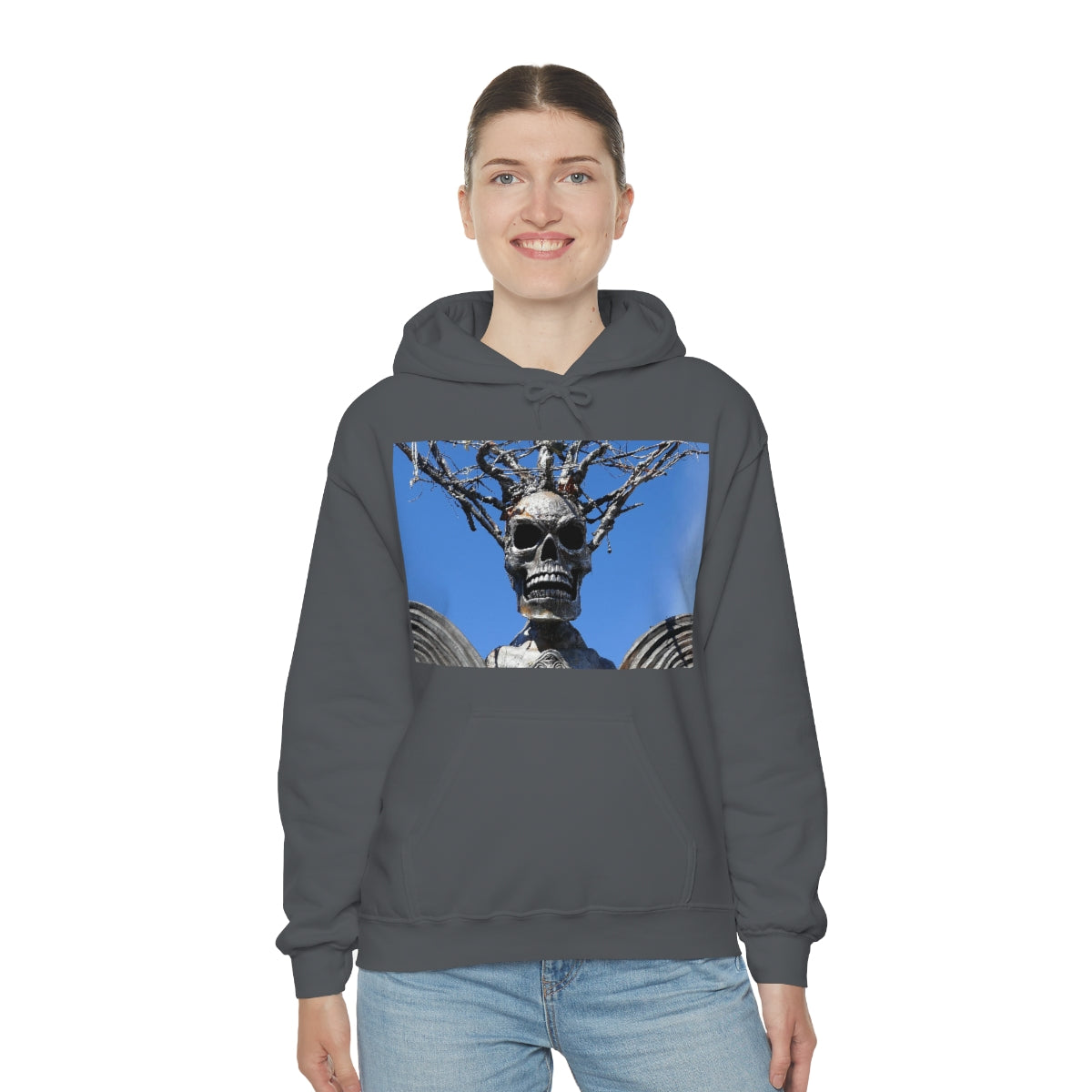 Skull Warrior Stare - Unisex Heavy Blend Hooded Sweatshirt - Fry1Productions