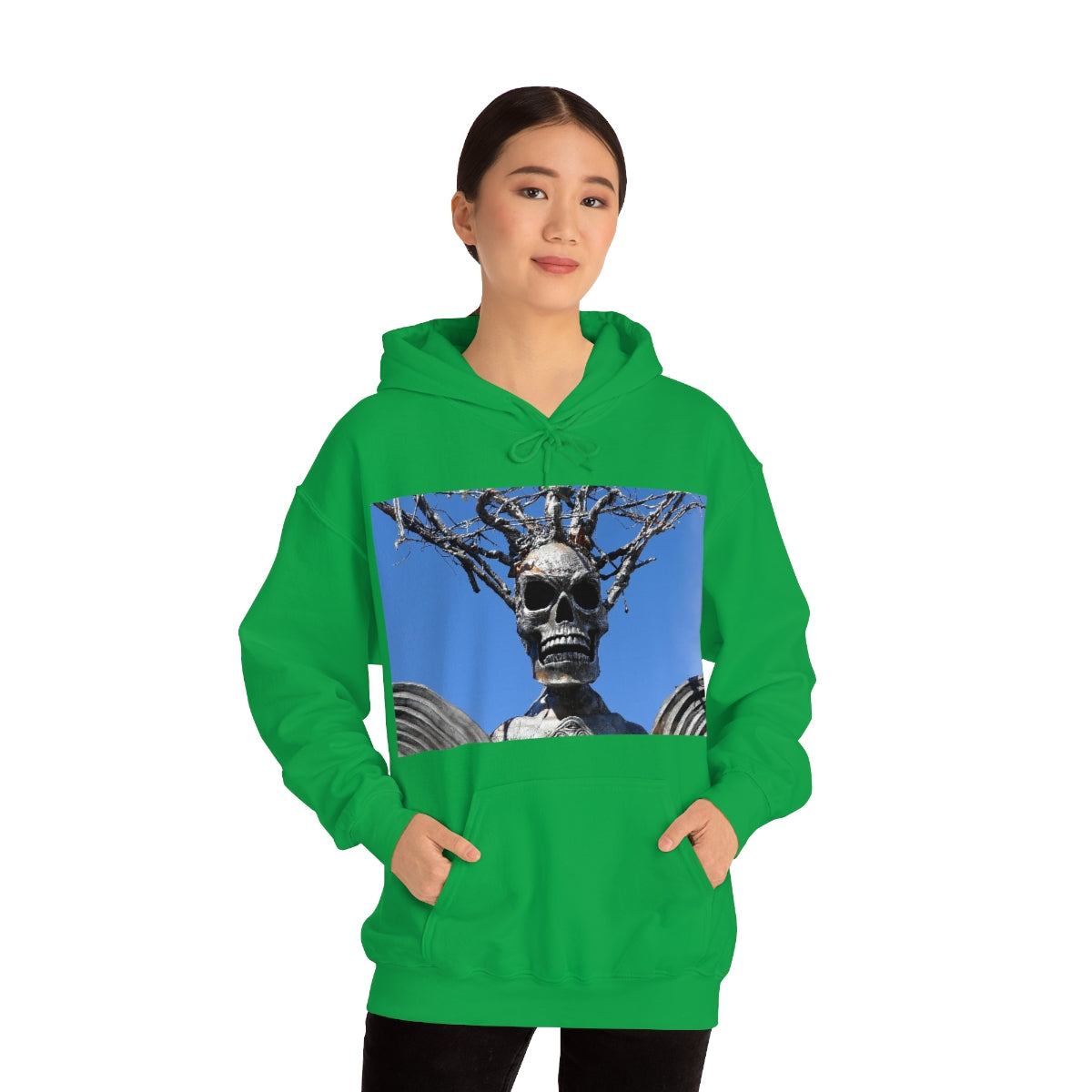 Skull Warrior Stare - Unisex Heavy Blend Hooded Sweatshirt - Fry1Productions
