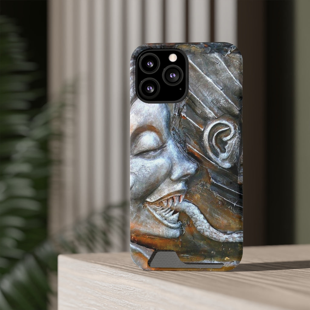 "Snakily Speaking" - Galaxy S22 S21 & iPhone 13 Case With Card Holder - Fry1Productions