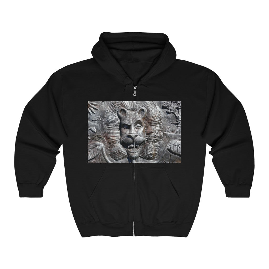 "Lion's Friends Forever" - Unisex Full Zip Hooded Sweatshirt - Fry1Productions