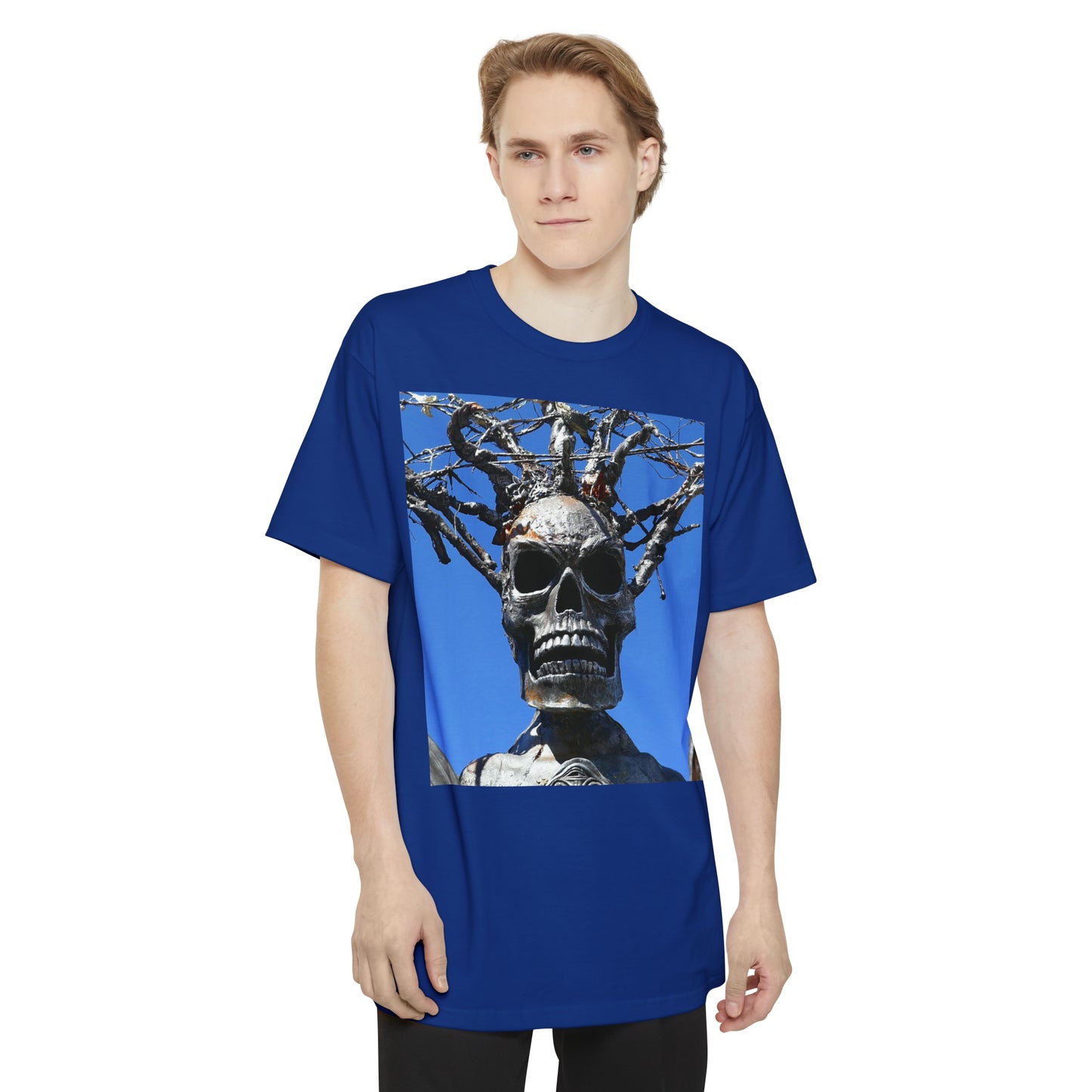 Skull Warrior Stare - Unisex Tall Beefy T-Shirt - Fry1Productions