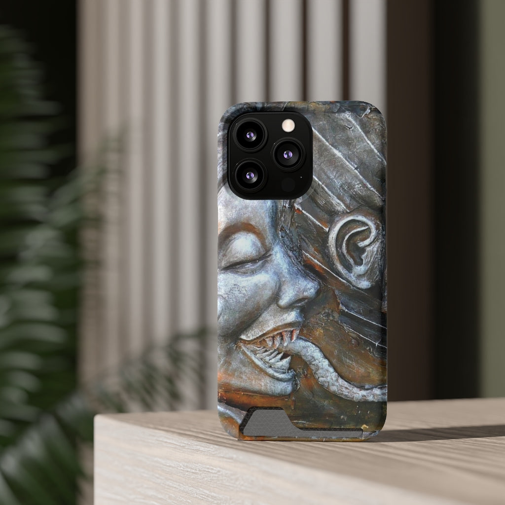 "Snakily Speaking" - Galaxy S22 S21 & iPhone 13 Case With Card Holder - Fry1Productions