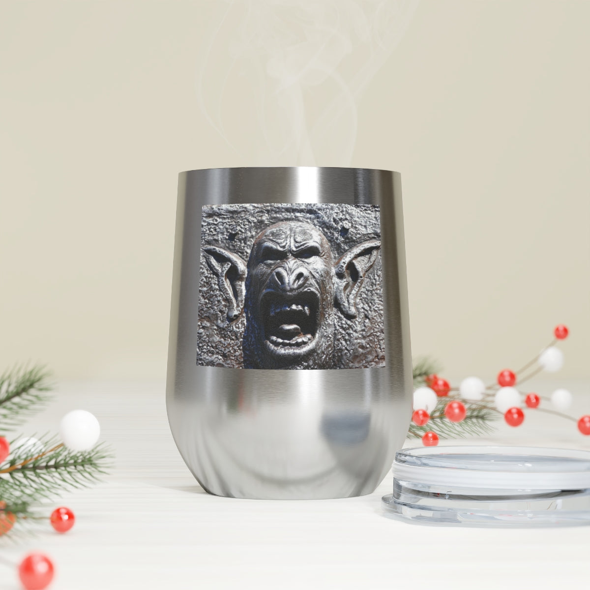 Frenzy Scream - 12 oz Insulated Wine Tumbler - Fry1Productions
