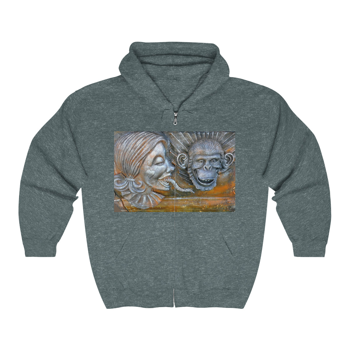 Snakily Speaking - Unisex Heavy Blend Full Zip Hooded Sweatshirt - Fry1Productions