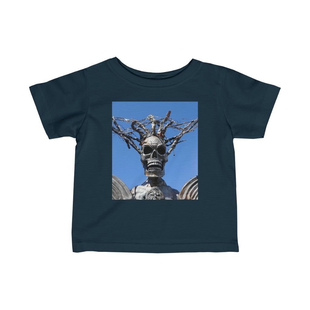 Skull Warrior Stare - Infant Fine Jersey Tee - Fry1Productions
