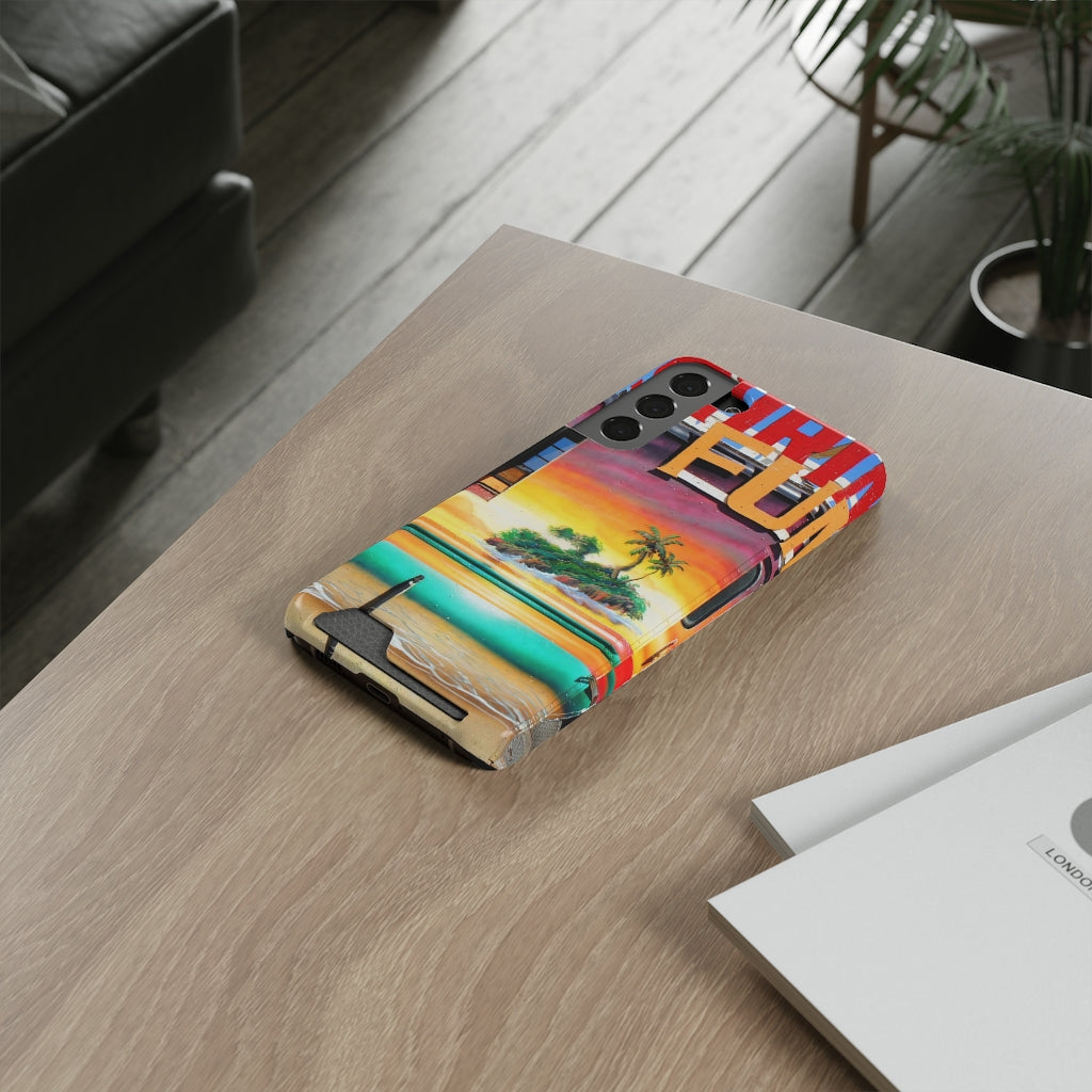 "Island Love" - Galaxy S22 S21 & iPhone 13 Case With Card Holder - Fry1Productions