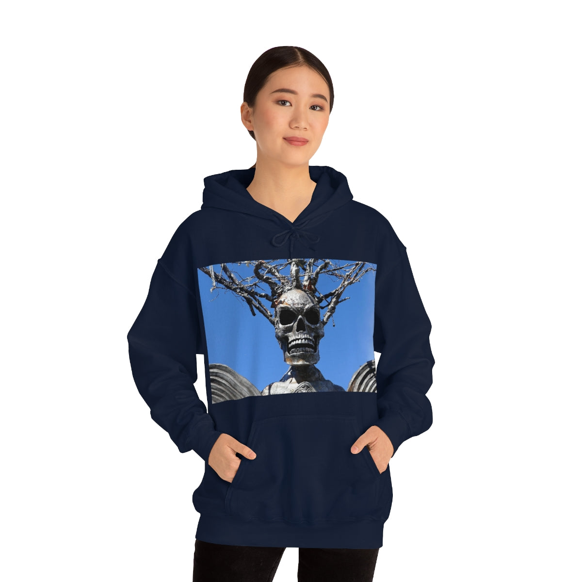 Skull Warrior Stare - Unisex Heavy Blend Hooded Sweatshirt - Fry1Productions