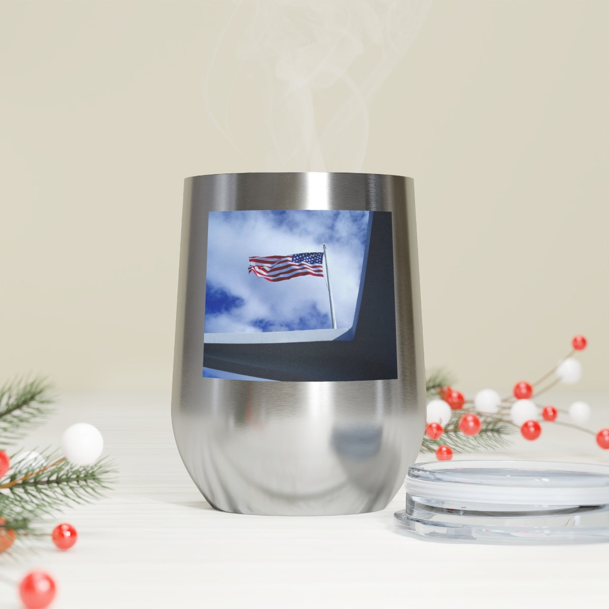 In Solemn Remembrance - 12 oz Insulated Wine Tumbler - Fry1Productions