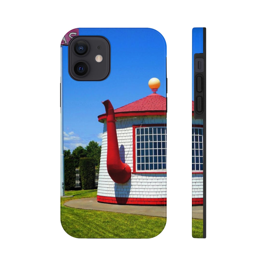 "Historic Teapot Dome Service Station" - iPhone Tough Case - Fry1Productions