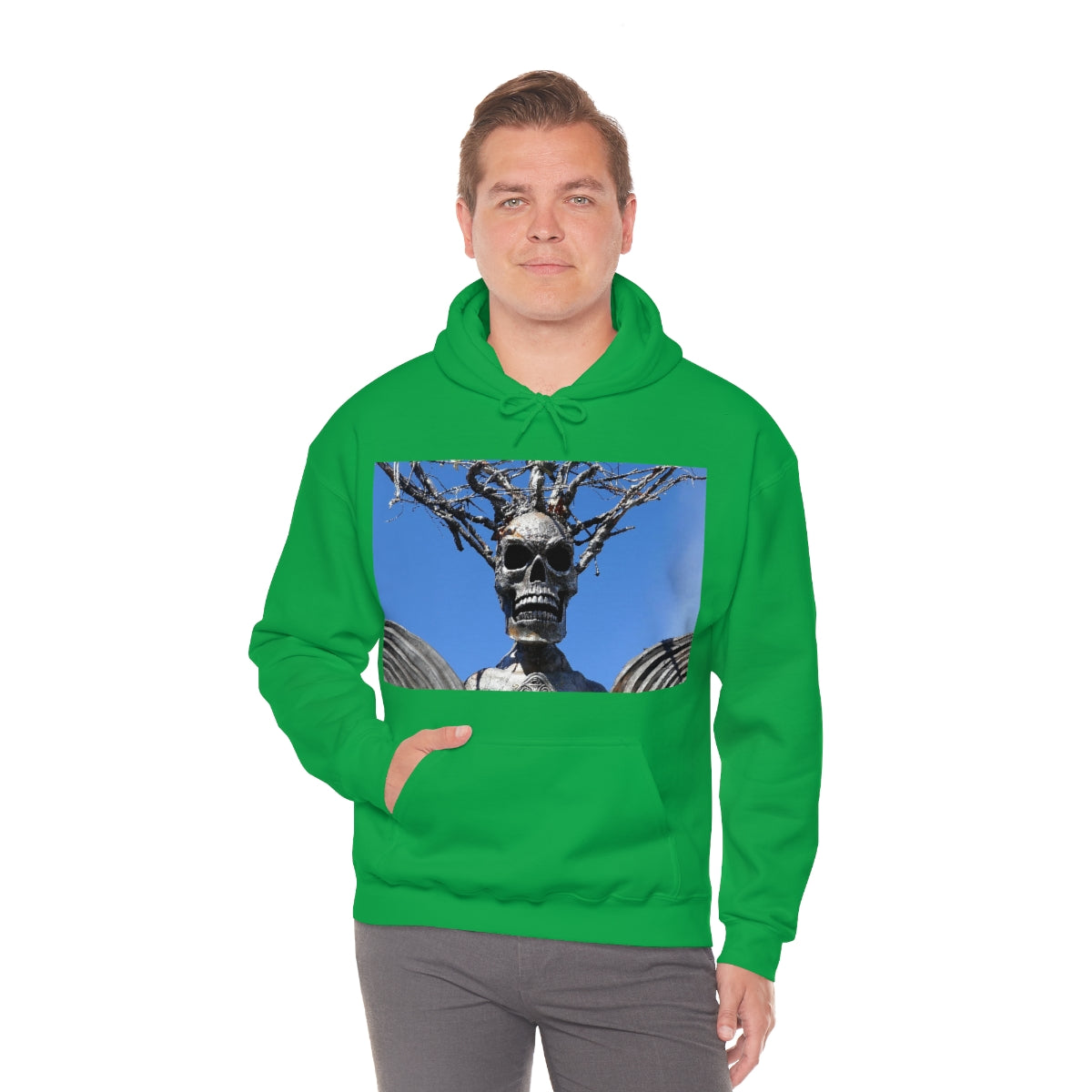 Skull Warrior Stare - Unisex Heavy Blend Hooded Sweatshirt - Fry1Productions