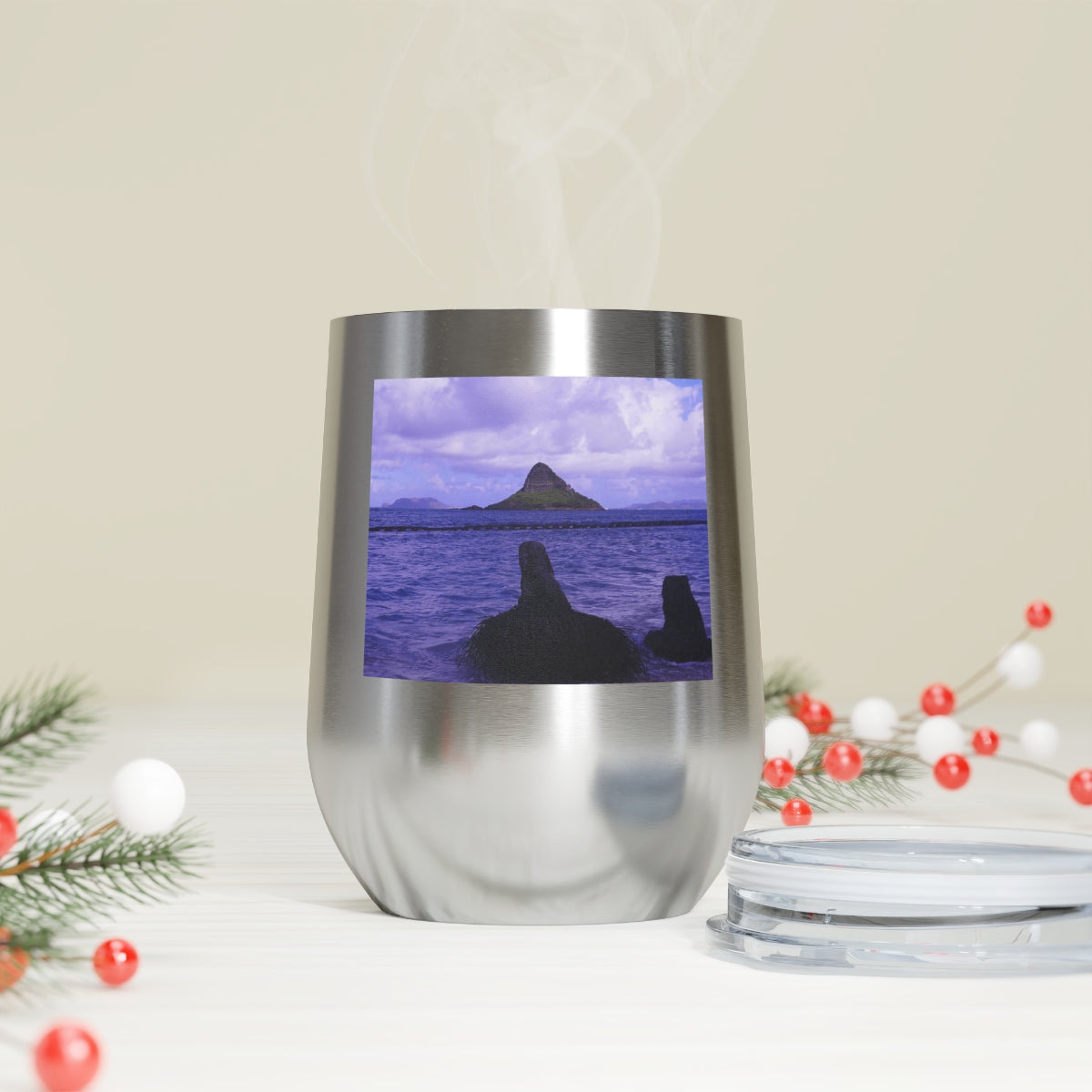 Wade To Chinaman's Hat - 12 oz Insulated Wine Tumbler - Fry1Productions