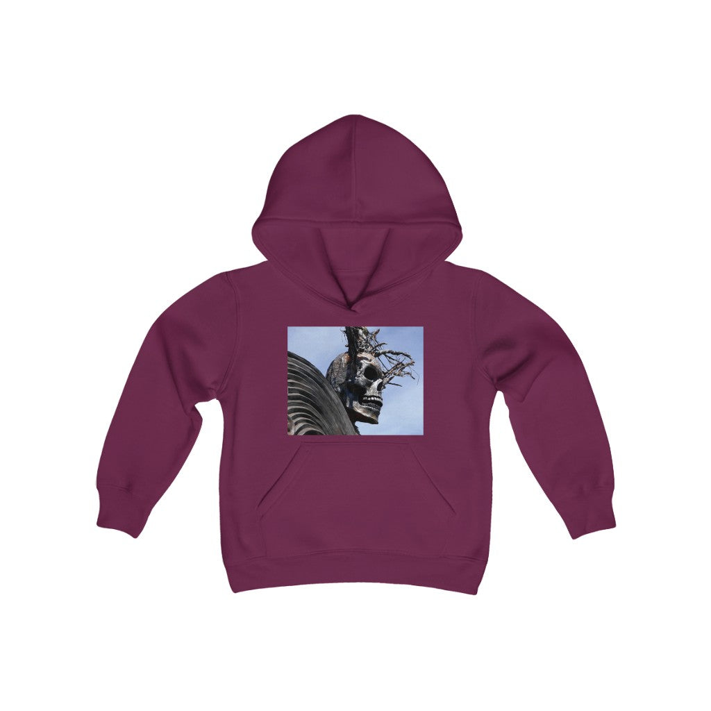 "Skull Warrior" - Youth Heavy Blend Hooded Sweatshirt - Fry1Productions
