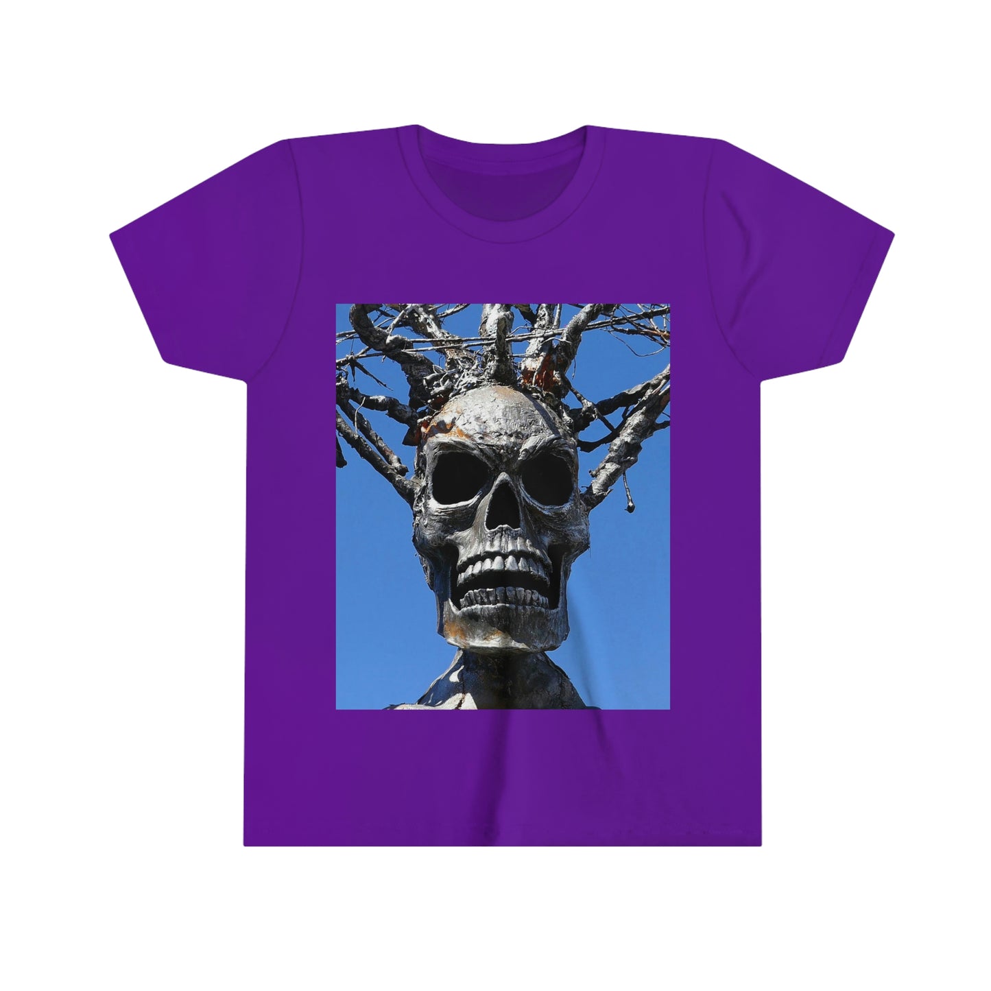 Skull Warrior Stare - Youth Short Sleeve Tee - Fry1Productions