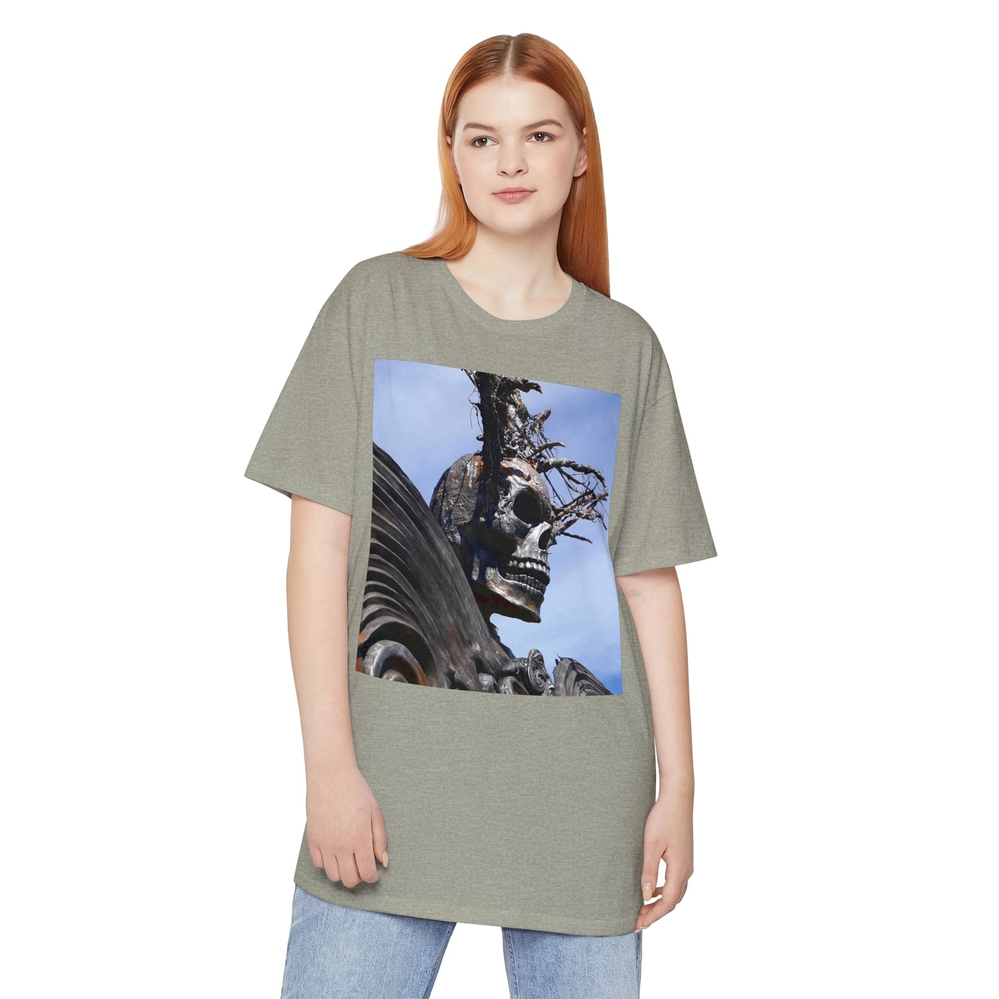 Skull Warrior - Unisex Long Body Urban T-Shirt - Fry1Productions