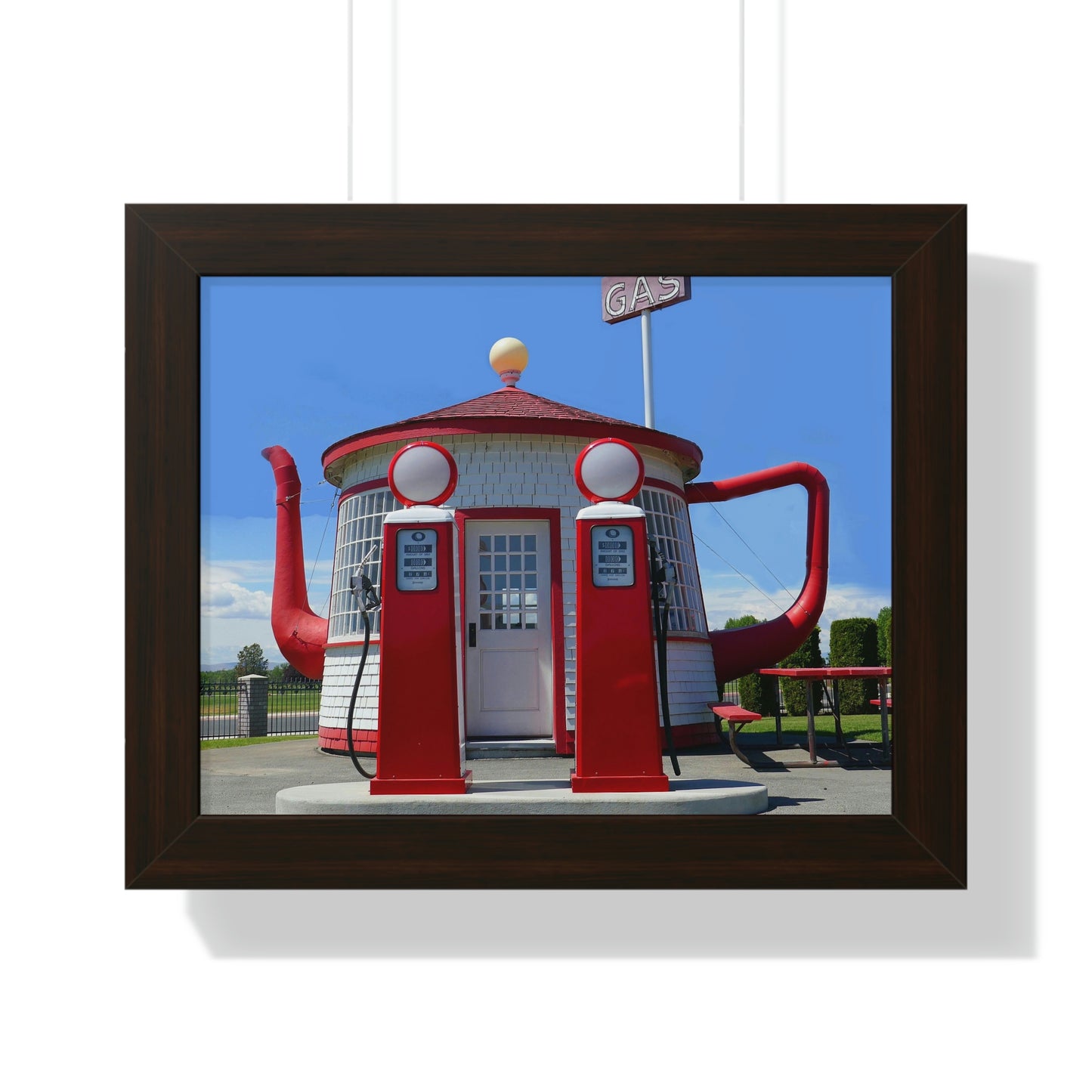 Awesome Teapot Dome Service Station - Framed Horizontal Poster - Fry1Productions