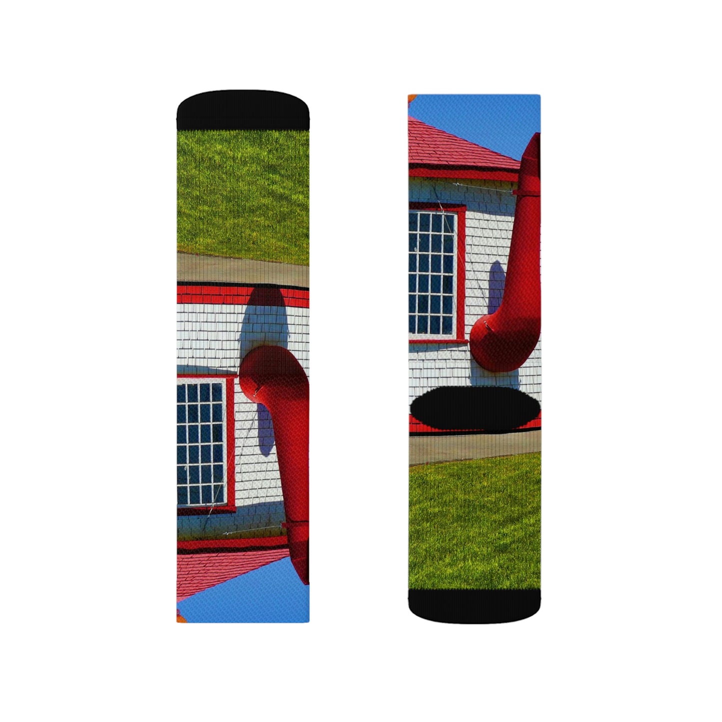 Historic Teapot Dome Service Station - All-Over Print Socks - Fry1Productions
