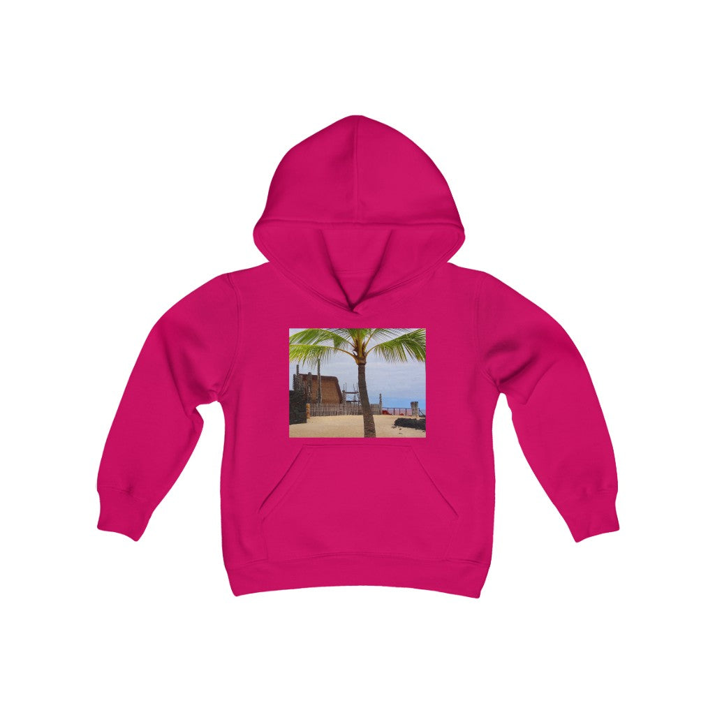 "Florescence Hale O Keawe" - Youth Heavy Blend Hooded Sweatshirt - Fry1Productions