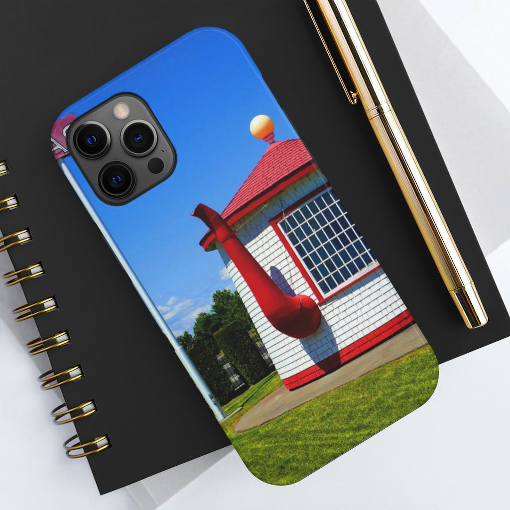 "Historic Teapot Dome Service Station" - iPhone Tough Case - Fry1Productions