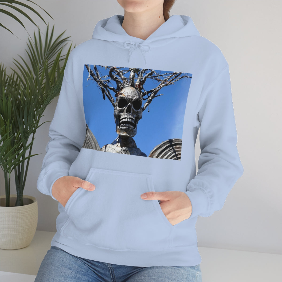 Skull Warrior Stare - Unisex Heavy Blend Hooded Sweatshirt - Fry1Productions