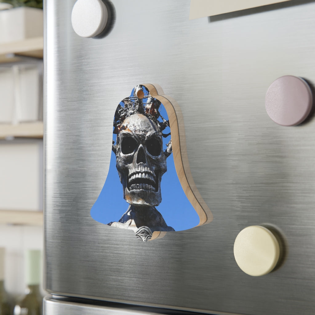 Skull Warrior Stare - Wooden Christmas Ornaments - Fry1Productions