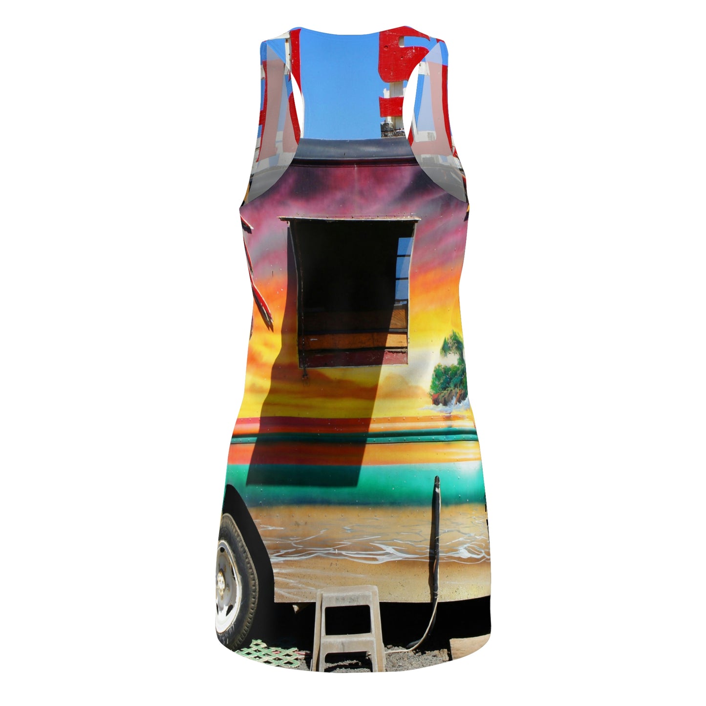 Island Love - Women's All-Over Print Racerback Dress - Fry1Productions