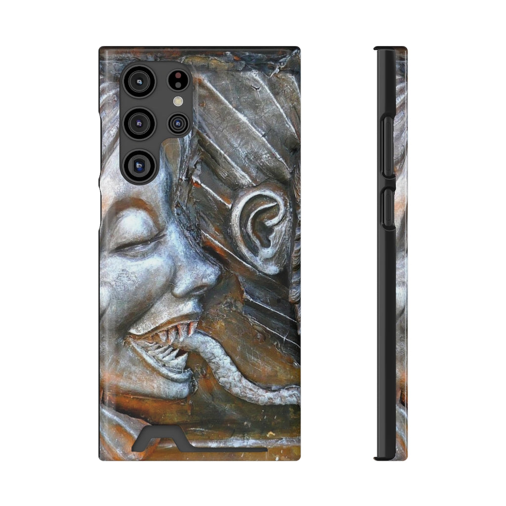 "Snakily Speaking" - Galaxy S22 S21 & iPhone 13 Case With Card Holder - Fry1Productions
