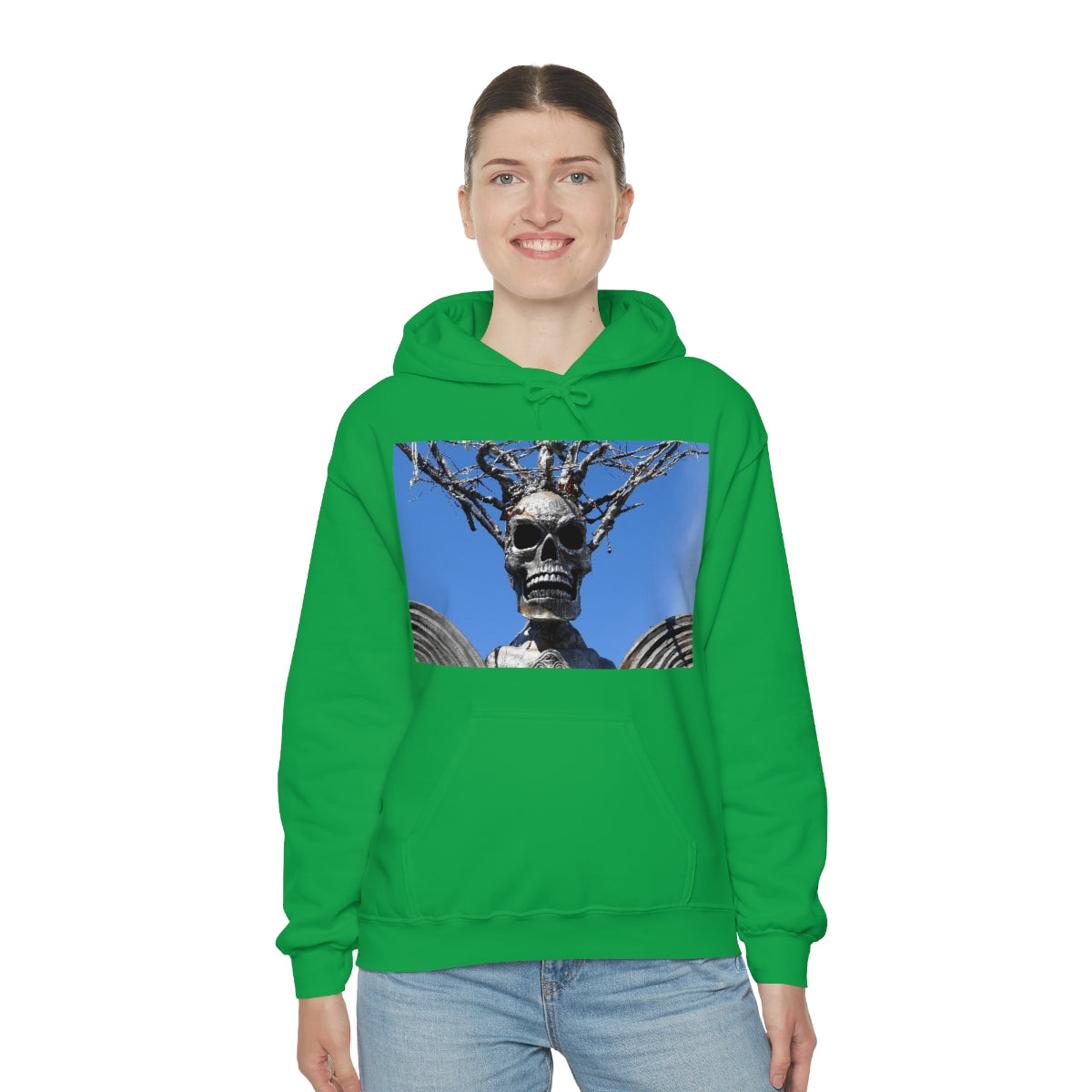 Skull Warrior Stare - Unisex Heavy Blend Hooded Sweatshirt - Fry1Productions