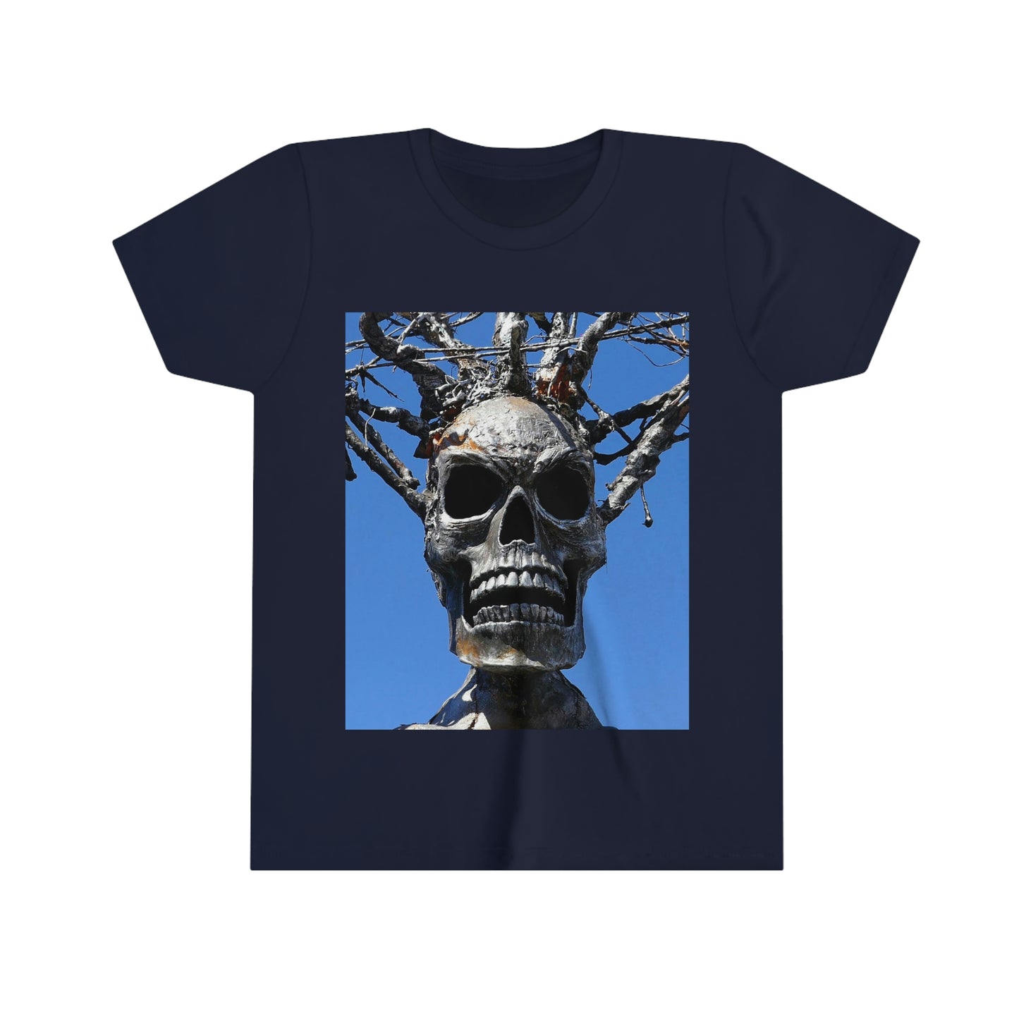 Skull Warrior Stare - Youth Short Sleeve Tee - Fry1Productions
