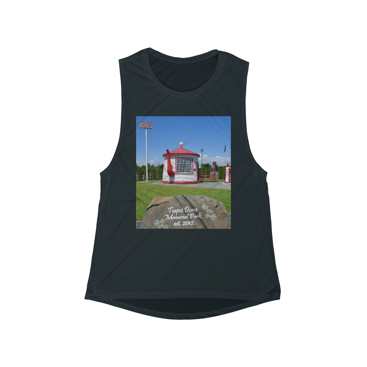 Teapot Dome Memorial Park - Women's Flowy Scoop Muscle Tank - Fry1Productions