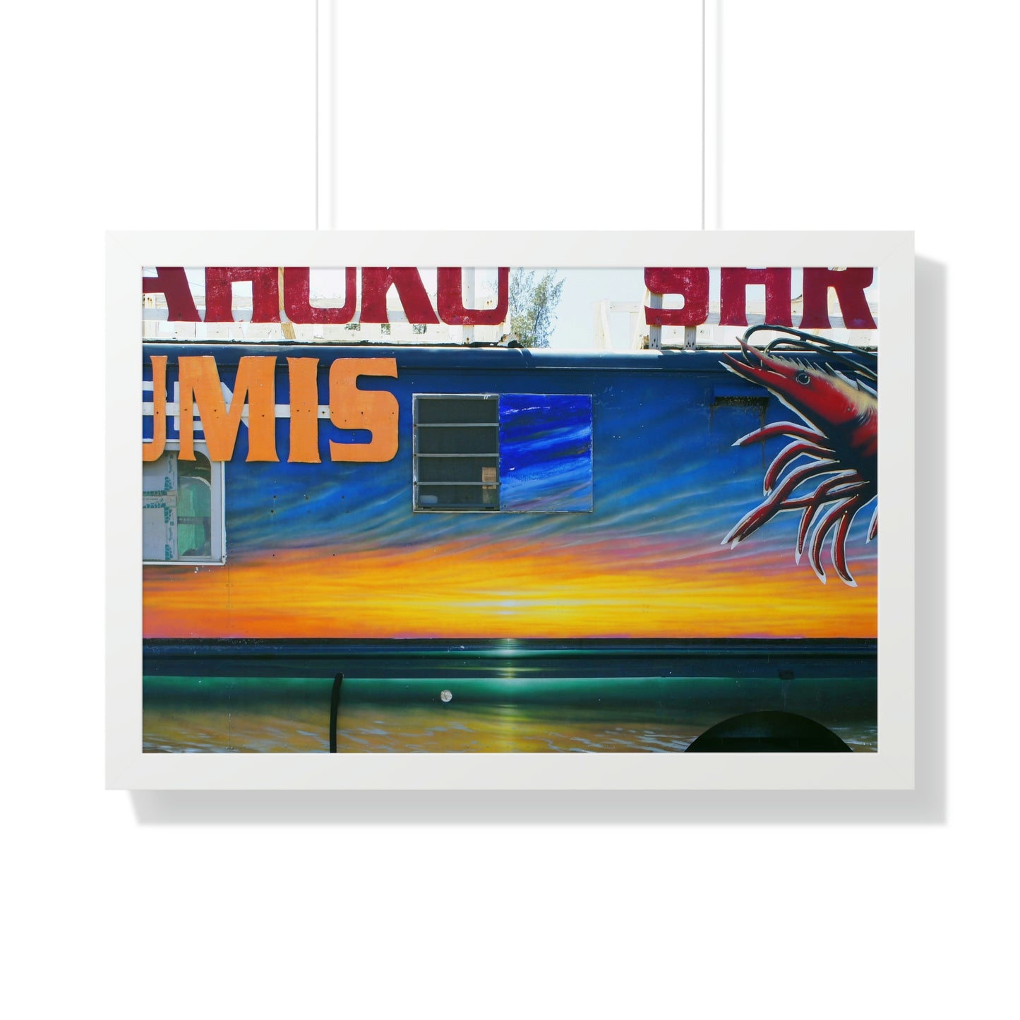 Fumis Aloha - Framed Horizontal Poster - Fry1Productions