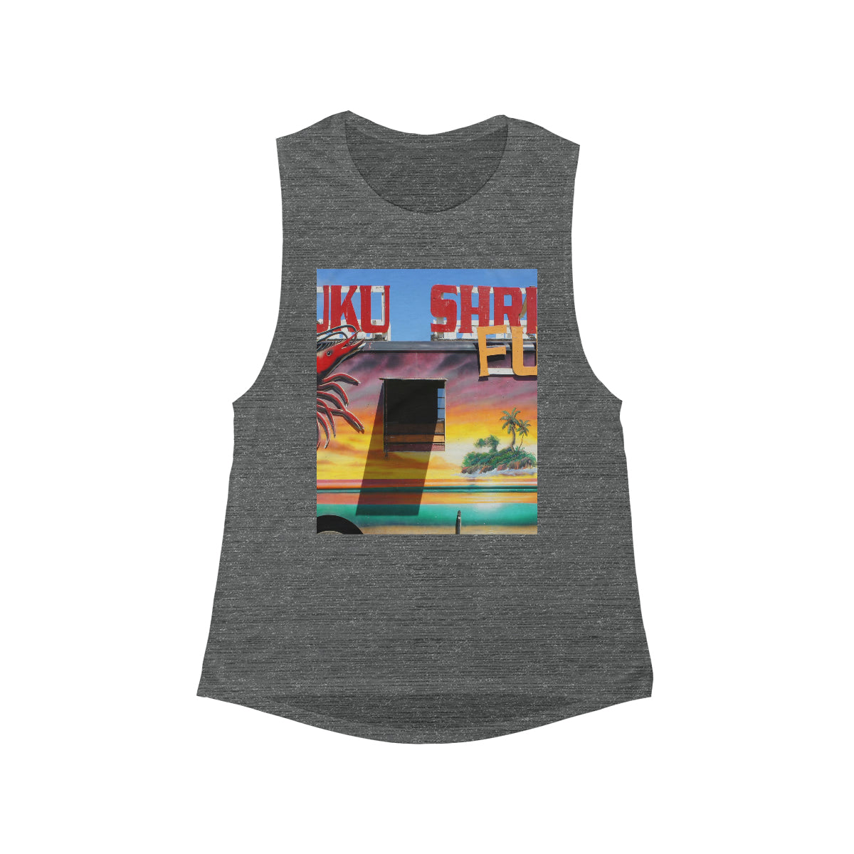 Island Love - Women's Flowy Scoop Muscle Tank - Fry1Productions