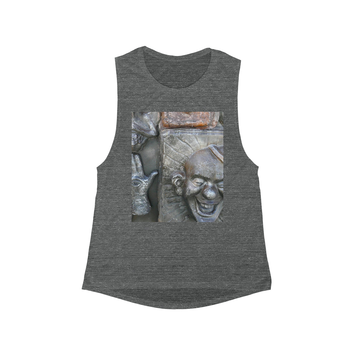 Cosmic Laughter - Women's Flowy Scoop Muscle Tank - Fry1Productions