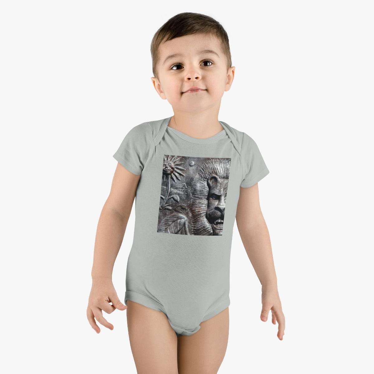 Lion's Friends Forever V2 - Baby Short Sleeve Onesie - Fry1Productions
