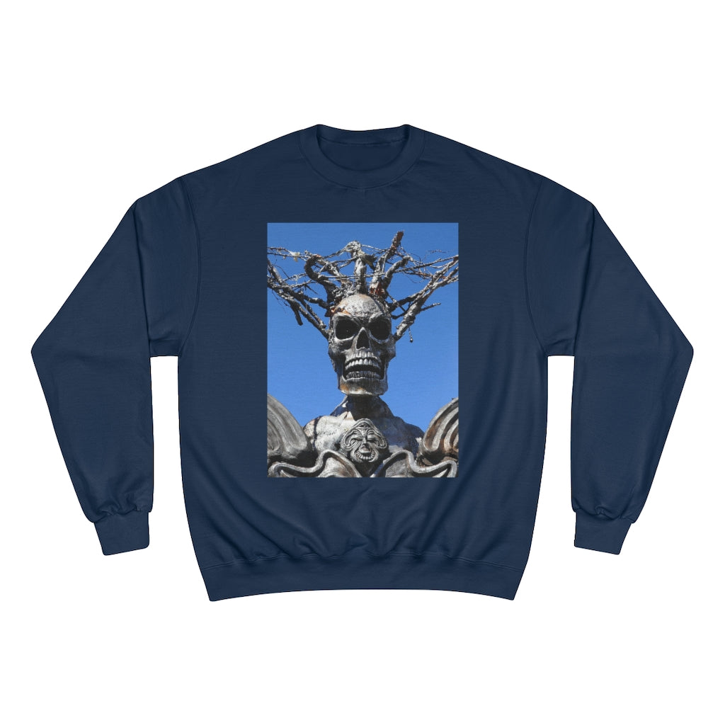 Skull Warrior Stare - Champion Sweatshirt - Fry1Productions
