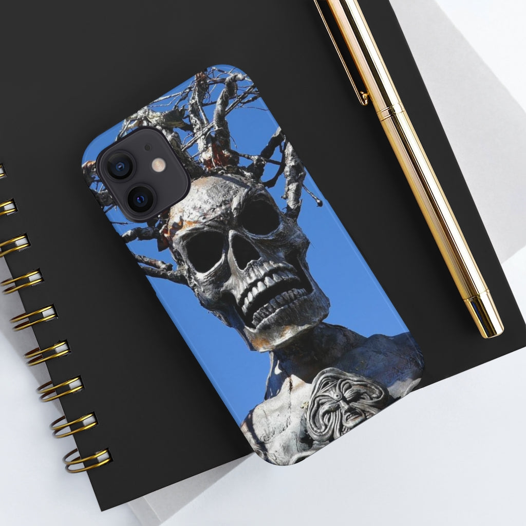 "Skull Warrior Stare" - iPhone Tough Case - (iPhone 13 Pro Max - iPhone 6) - Fry1Productions