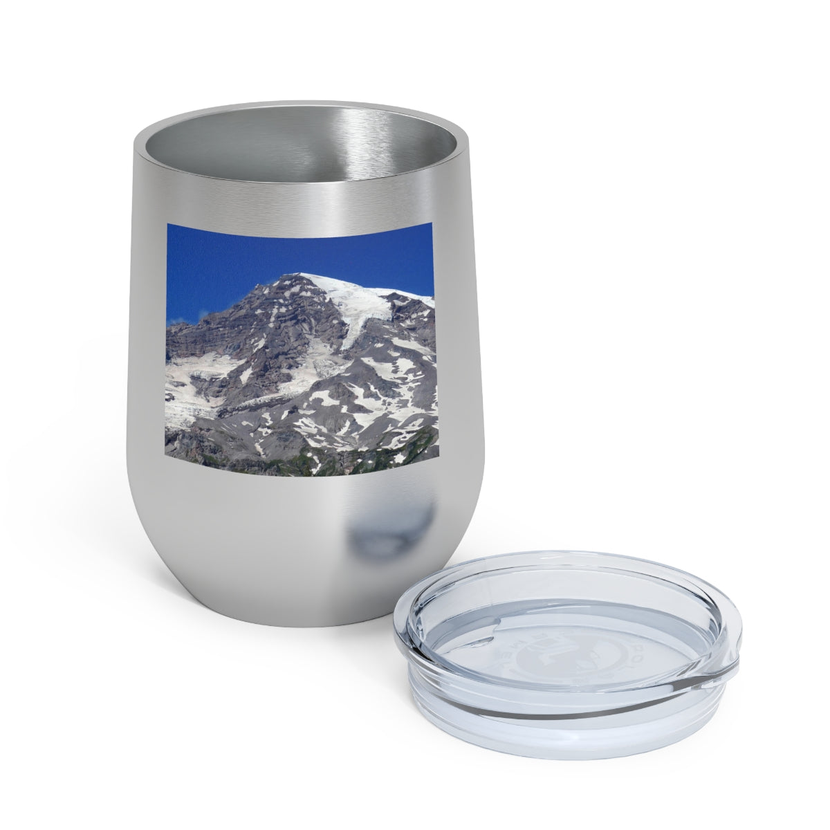 Majestic Mt. Rainier - 12 oz Insulated Wine Tumbler - Fry1Productions