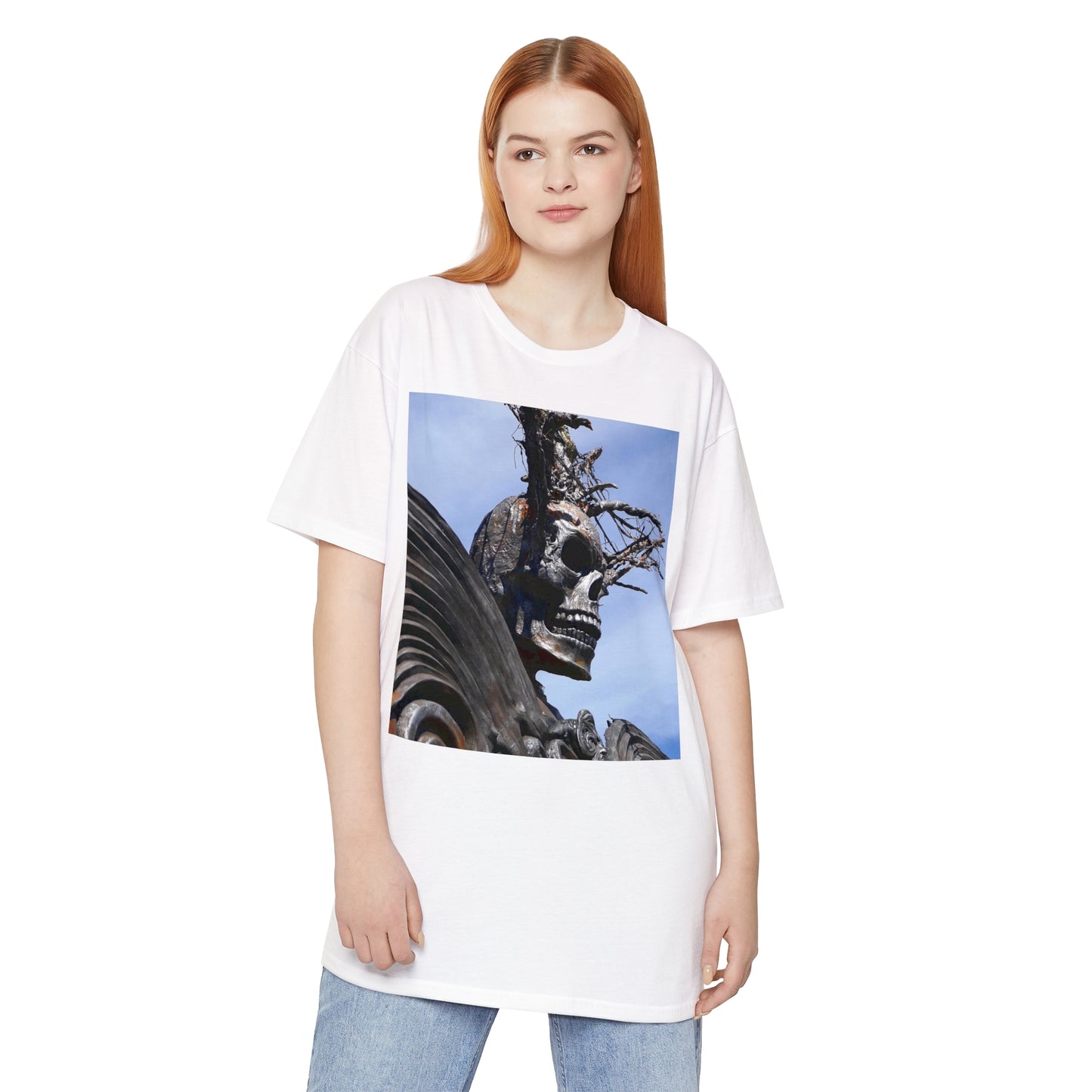 Skull Warrior - Unisex Long Body Urban T-Shirt - Fry1Productions