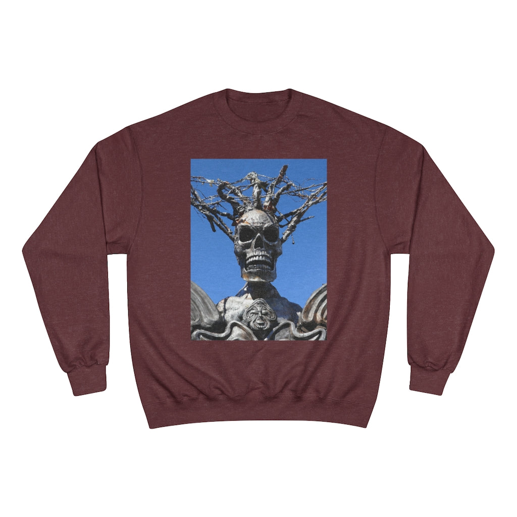 Skull Warrior Stare - Champion Sweatshirt - Fry1Productions