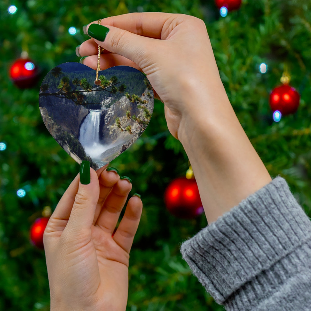 Yellowstone's Splendor - Ceramic Ornaments - Fry1Productions