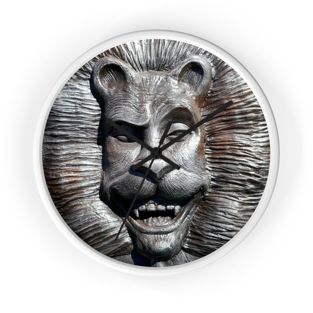 "Lion's Friends Forever " - 10" Wooden Frame Wall Clock - Fry1Productions