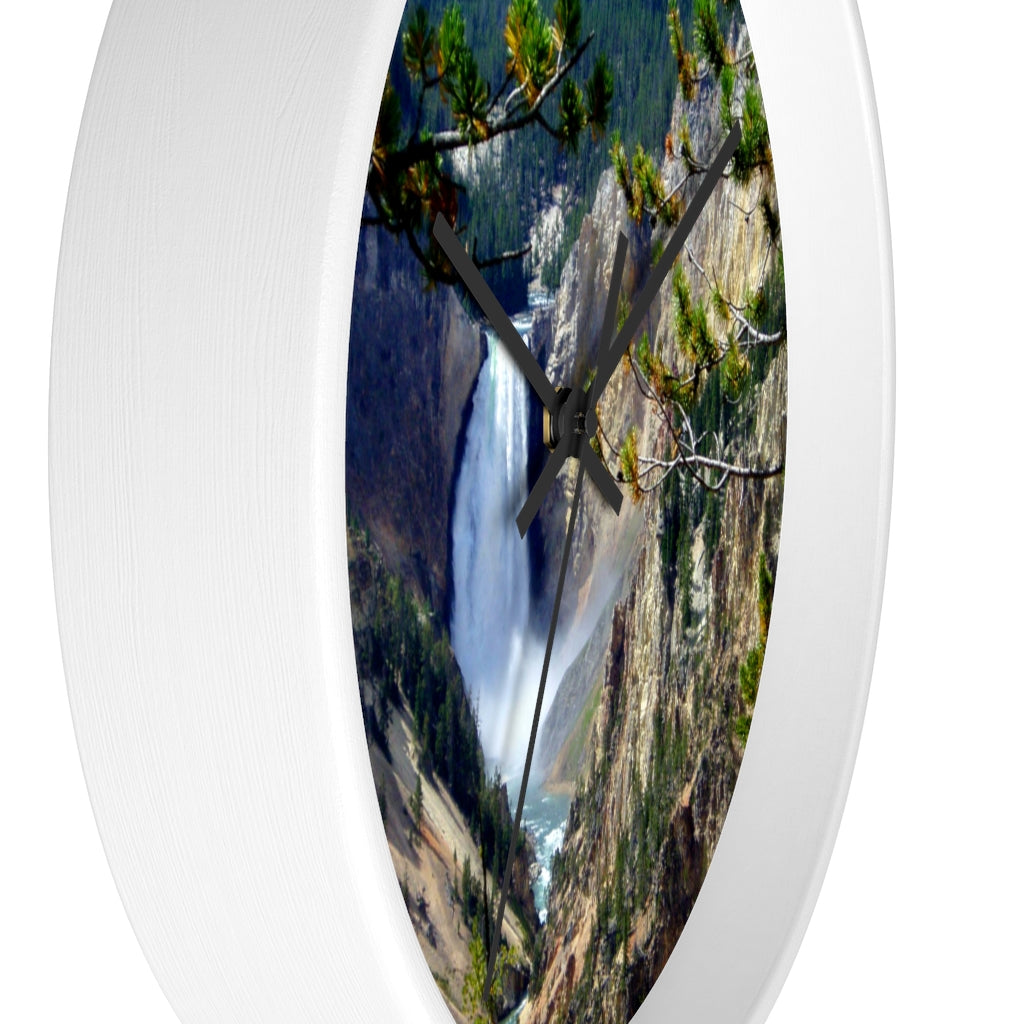 "Yellowstone's Splendor" - 10" Wooden Frame Wall Clock - Fry1Productions
