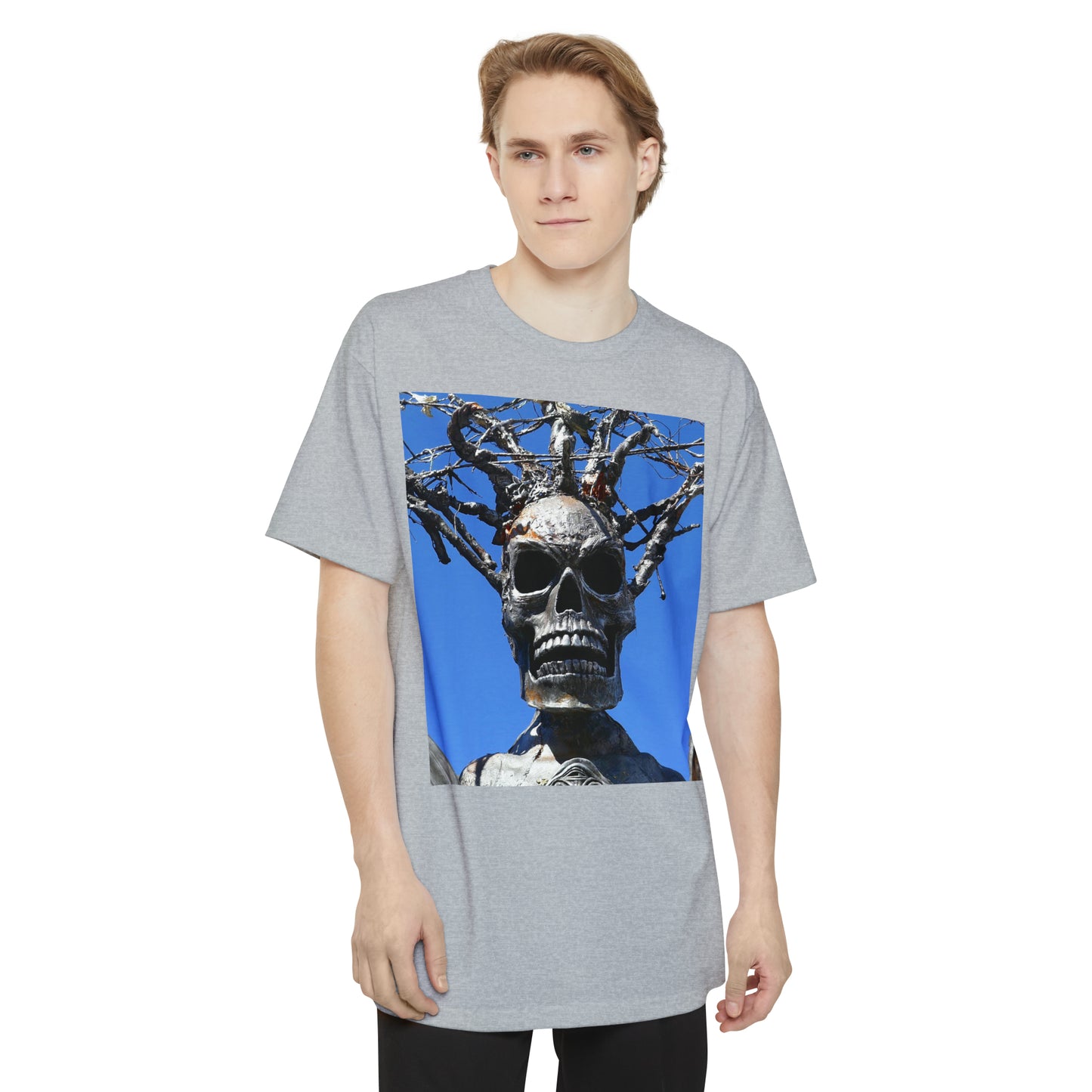 Skull Warrior Stare - Unisex Tall Beefy T-Shirt - Fry1Productions