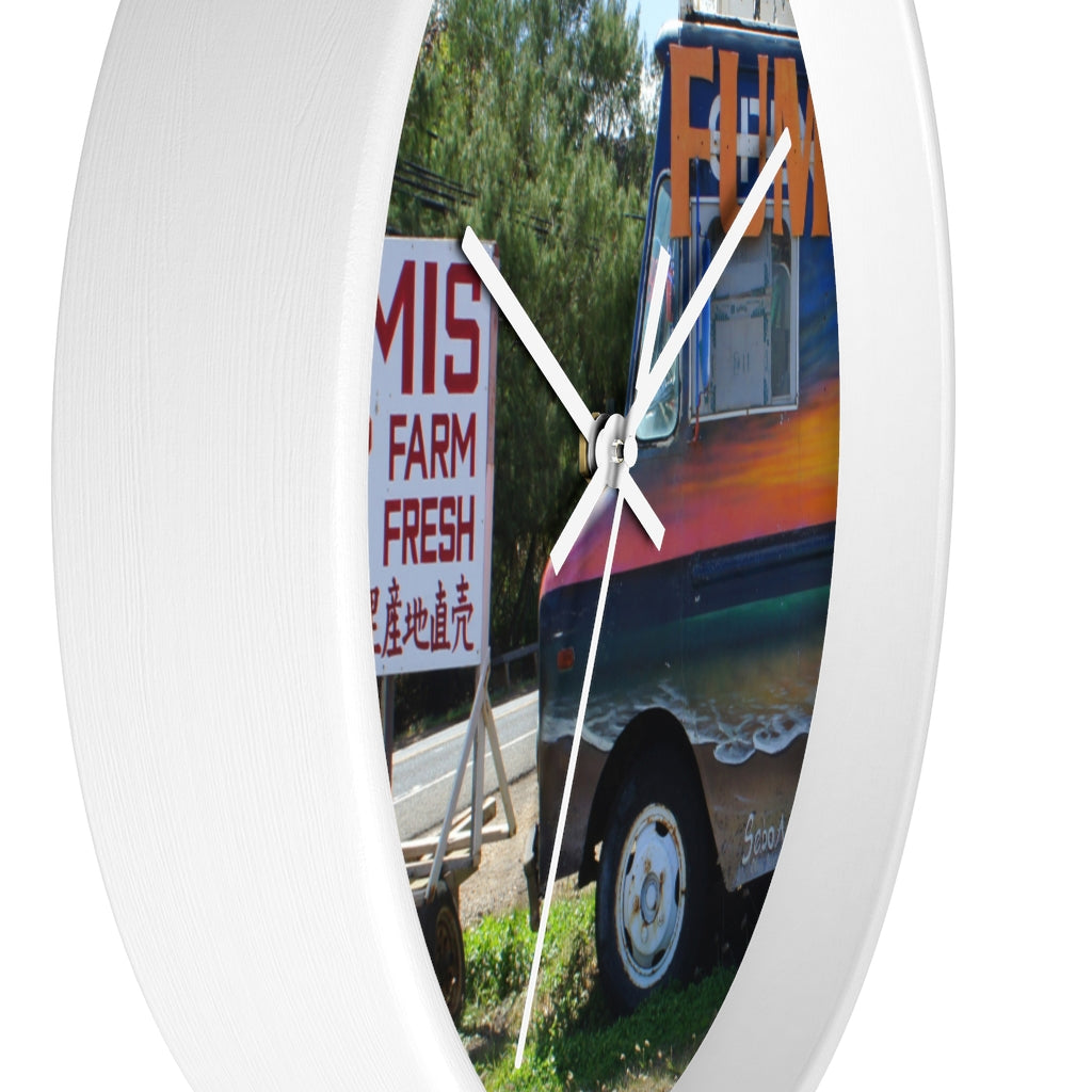 Aloha Keanu - 10" Wooden Frame Wall Clock - Fry1Productions