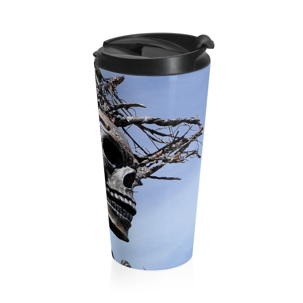 “Skull Warrior” - Stainless Steel Travel Mug 15 oz - Fry1Productions