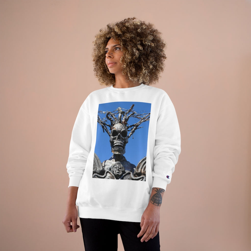 Skull Warrior Stare - Champion Sweatshirt - Fry1Productions