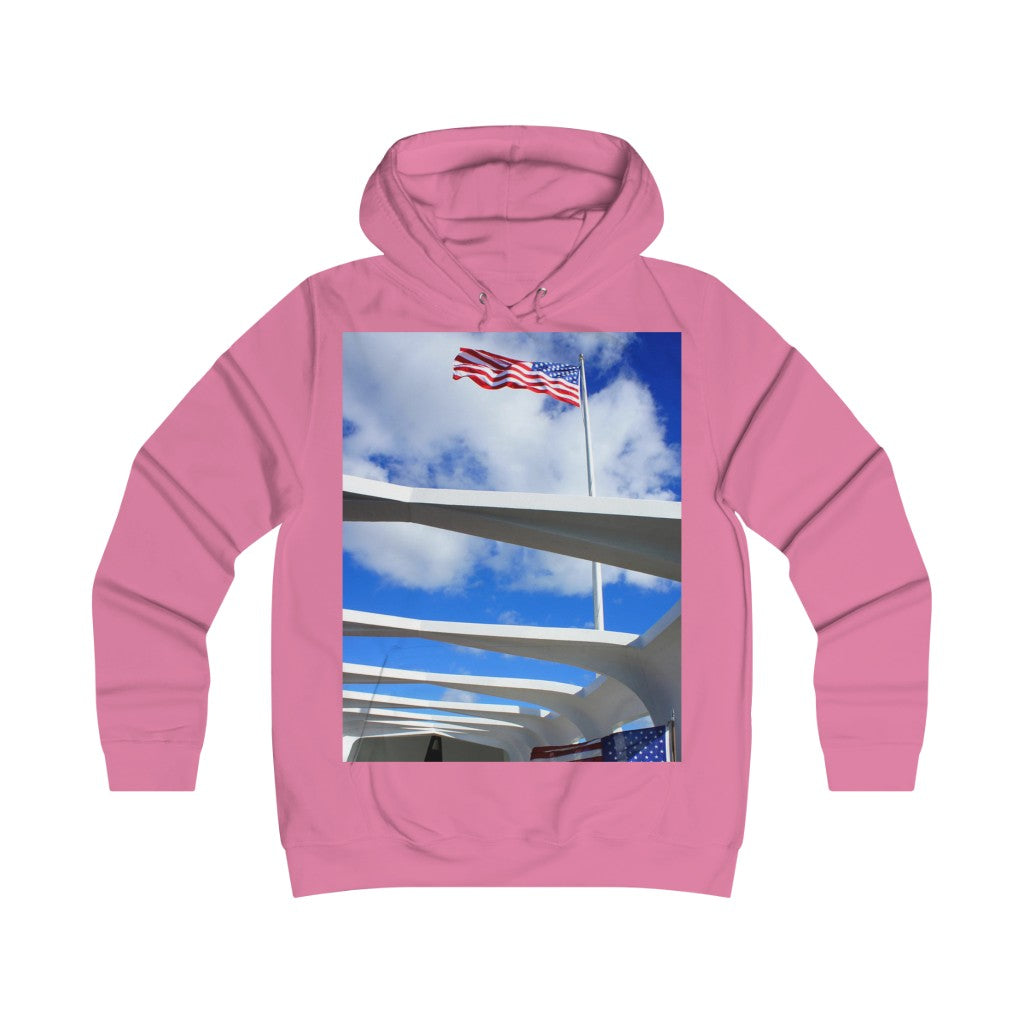 "In Solemn Remembrance Forever" - Girlie College Hoodie - Fry1Productions